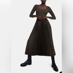 Theory Square Neck Dress in Ribbed Crepe size S